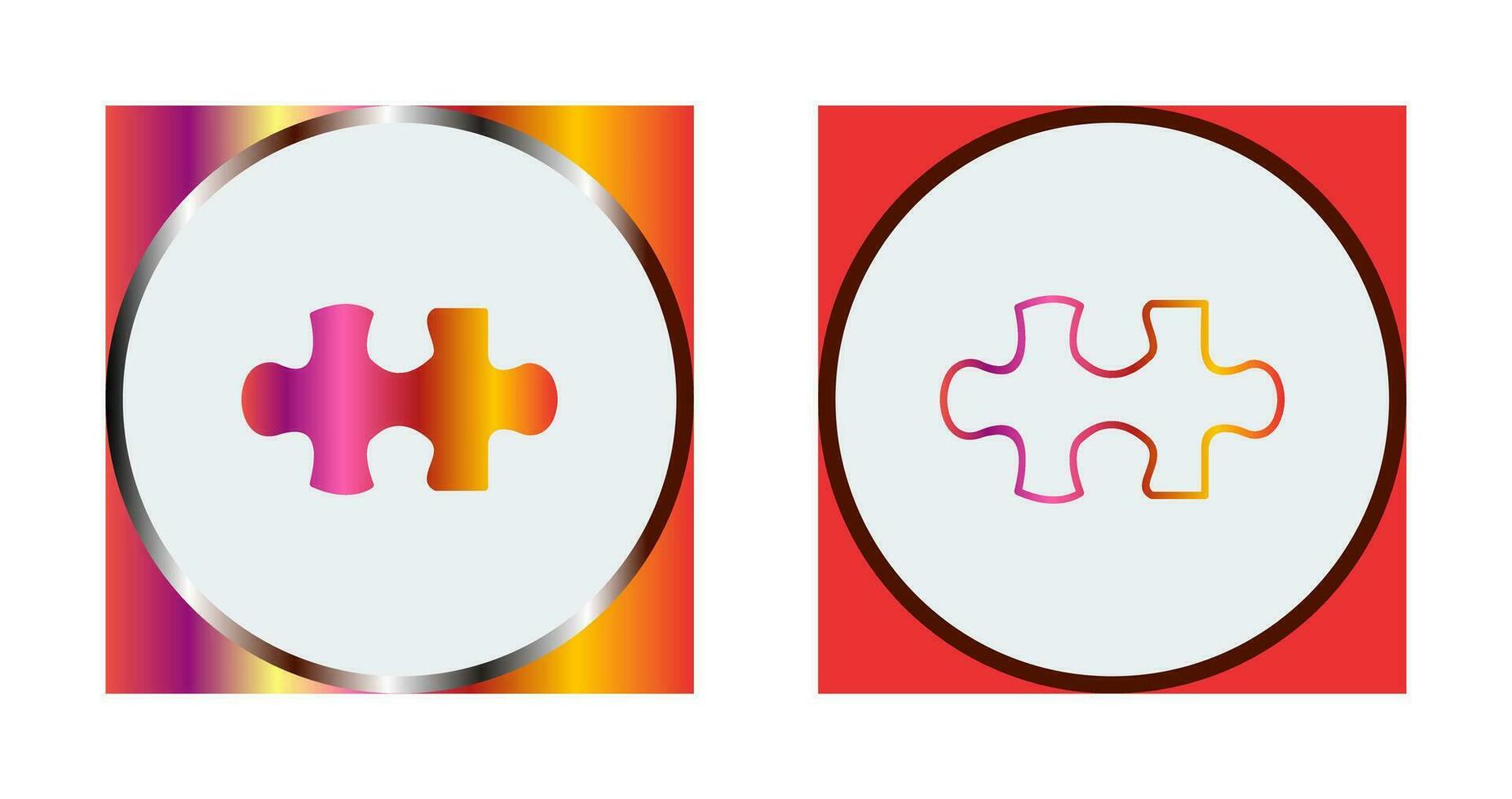 einzigartiges Vektorsymbol für Puzzleteile vektor