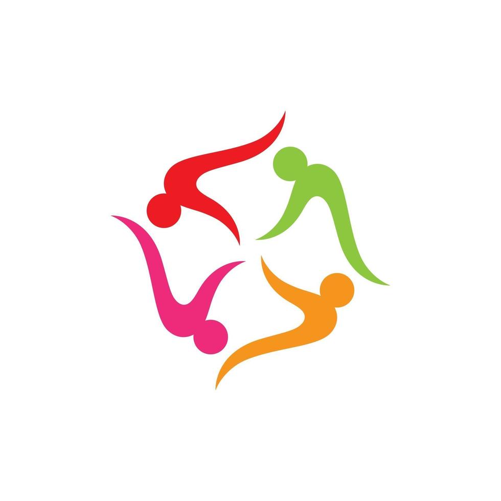 Gesundheit Menschen Leben Logo Zeichen Vektor-Illustration vektor