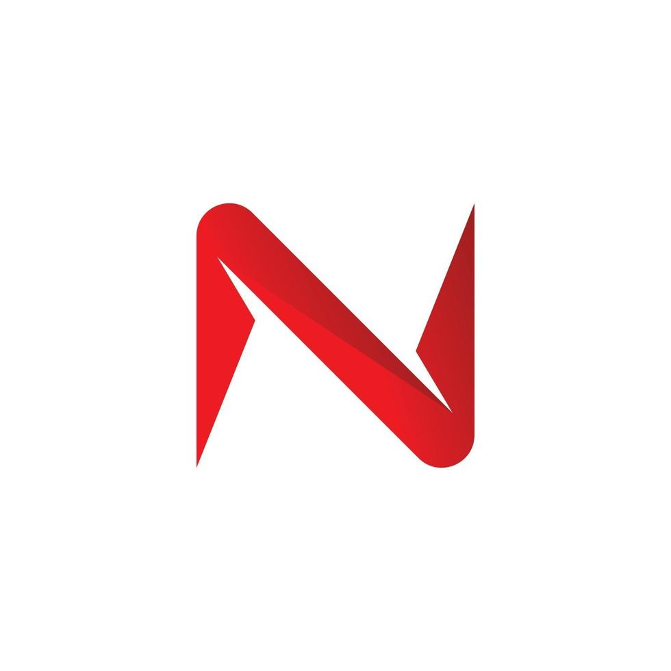 bokstaven n logotyp affärssymbol vektor mall