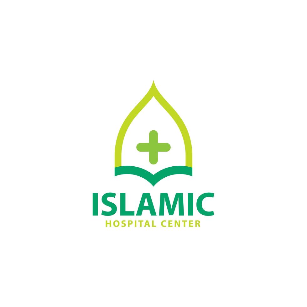 islamisk medicinsk logotyp mall design vektorillustration. vektor