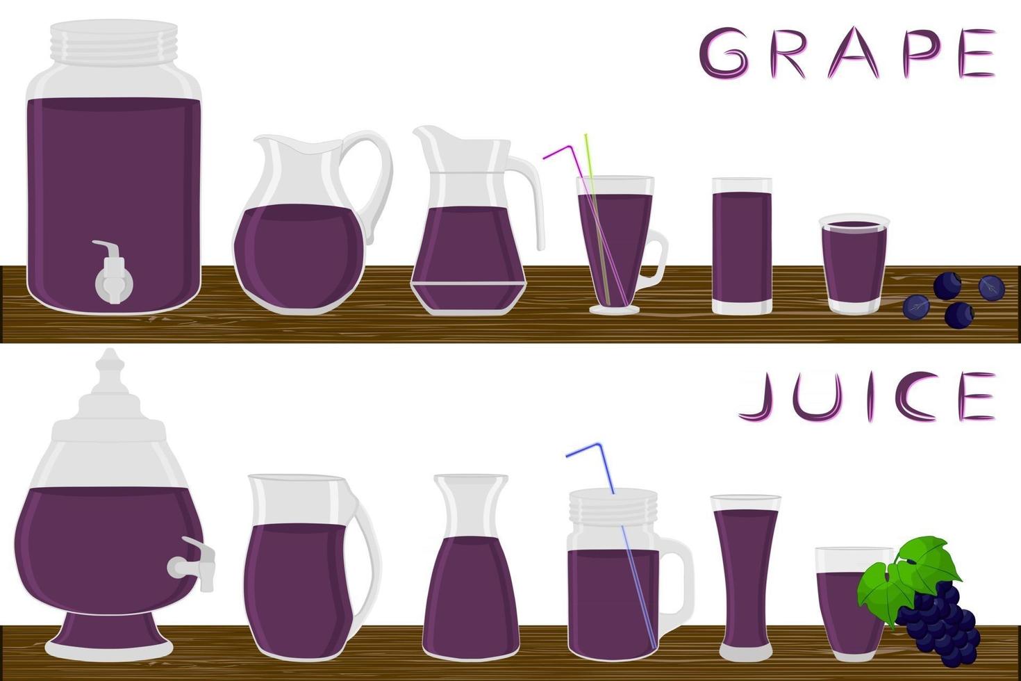 Illustration zum Thema großes Kit verschiedene Arten von Glaswaren vektor