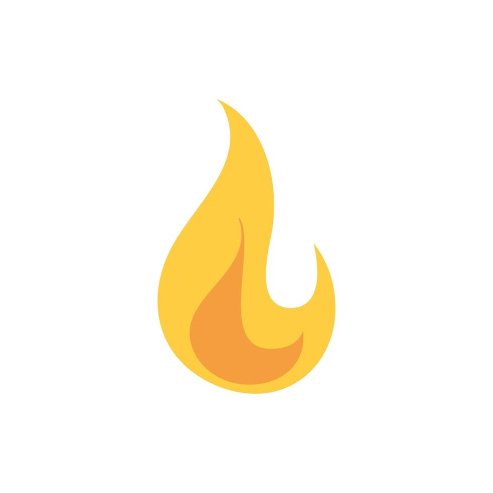 eld flamma brinnande isolerade ikon vektor