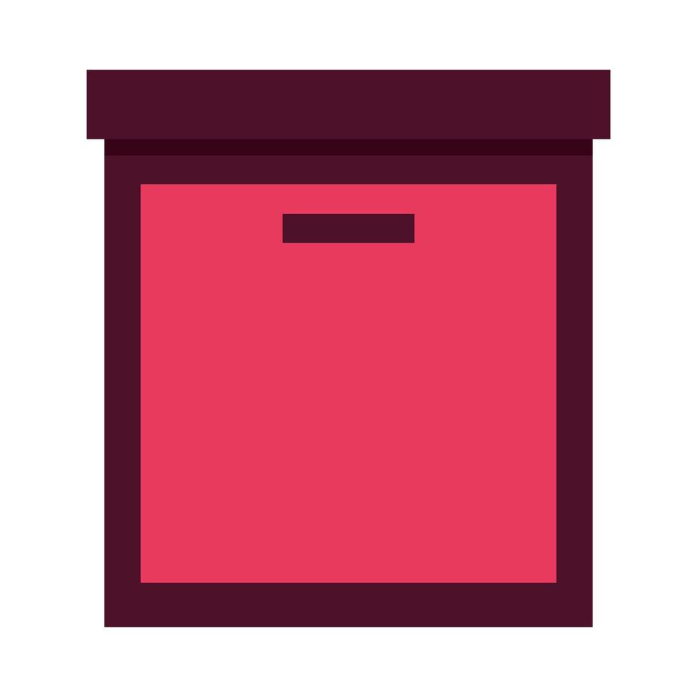 Lieferung rotes Bürobox-Vektordesign vektor