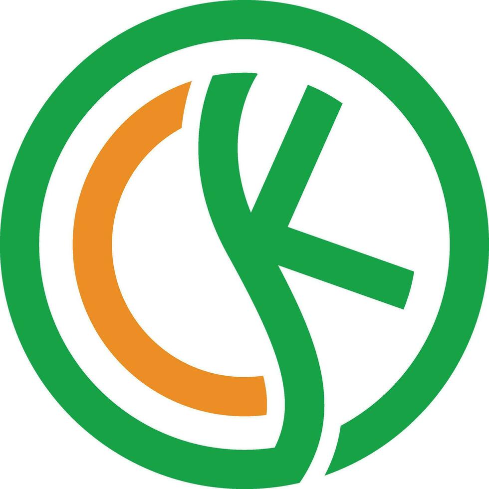 ck logotyp design vektor