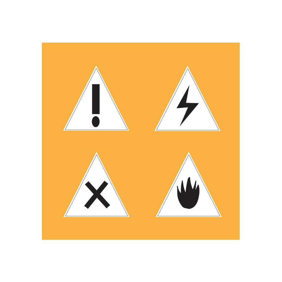 elektrisch Schock Achtung Symbol. hoch Stromspannung Schock Vorsicht Zeichen mit elektrisch Blitz. Warnung, Achtung, Gelb Dreieck unterzeichnen. Vektor Illustration.