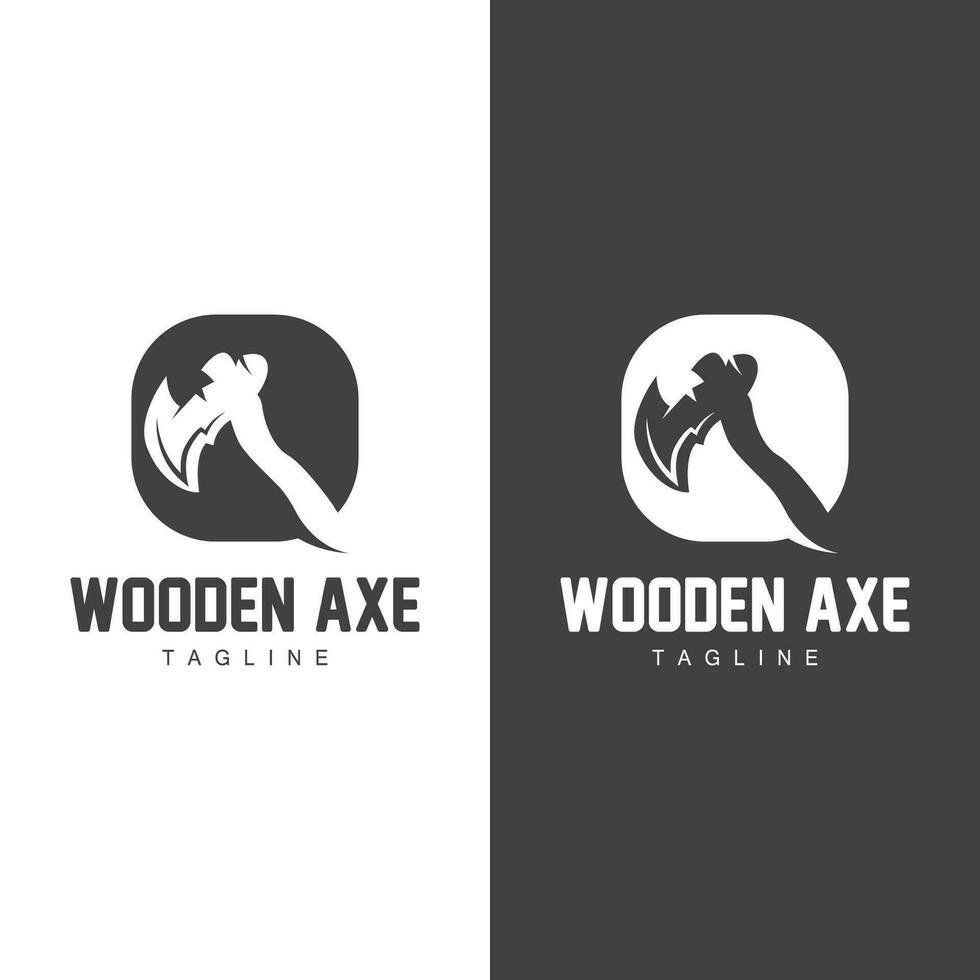 Axt Logo, Holz Schneiden Werkzeug Vektor Symbol, Silhouette Design, retro Jahrgang Stil