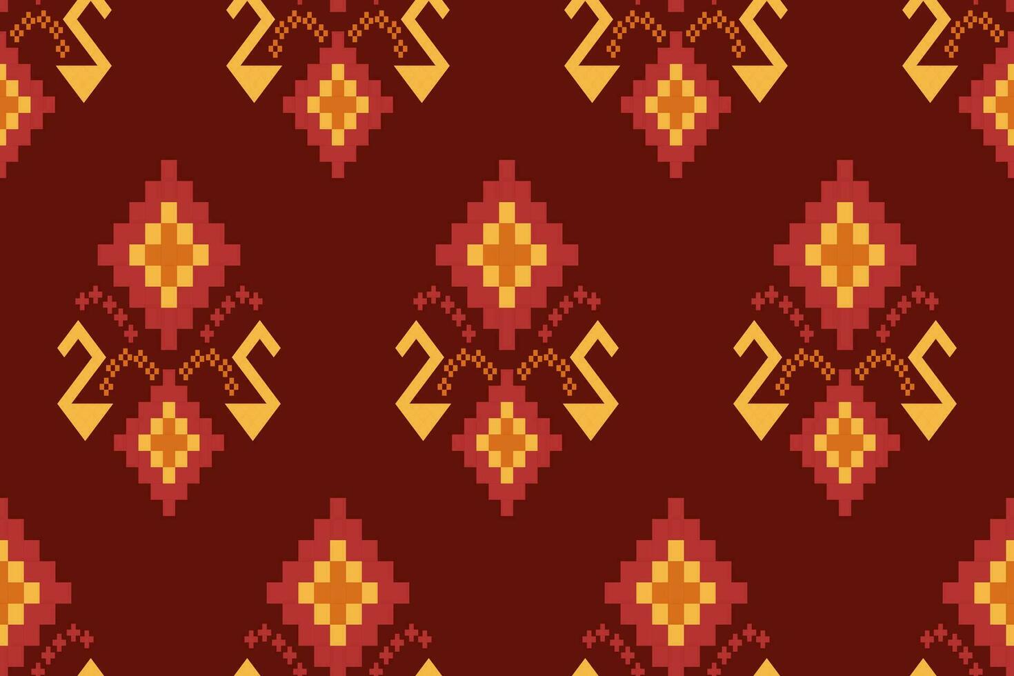 Kreuz Stich bunt geometrisch traditionell ethnisch Muster Ikat nahtlos Muster abstrakt Design vektor