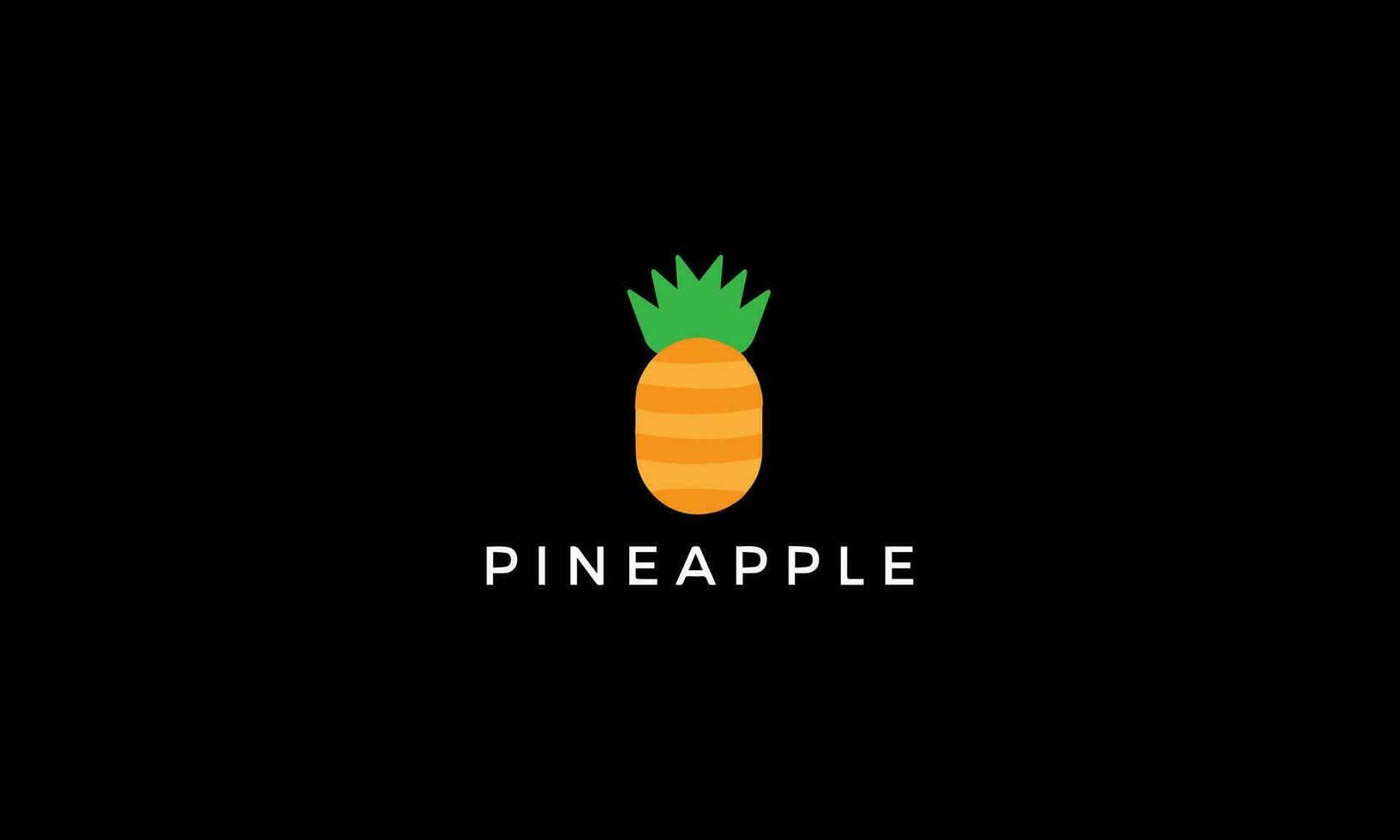 Ananas Obst Logo Vektor Design Vorlage