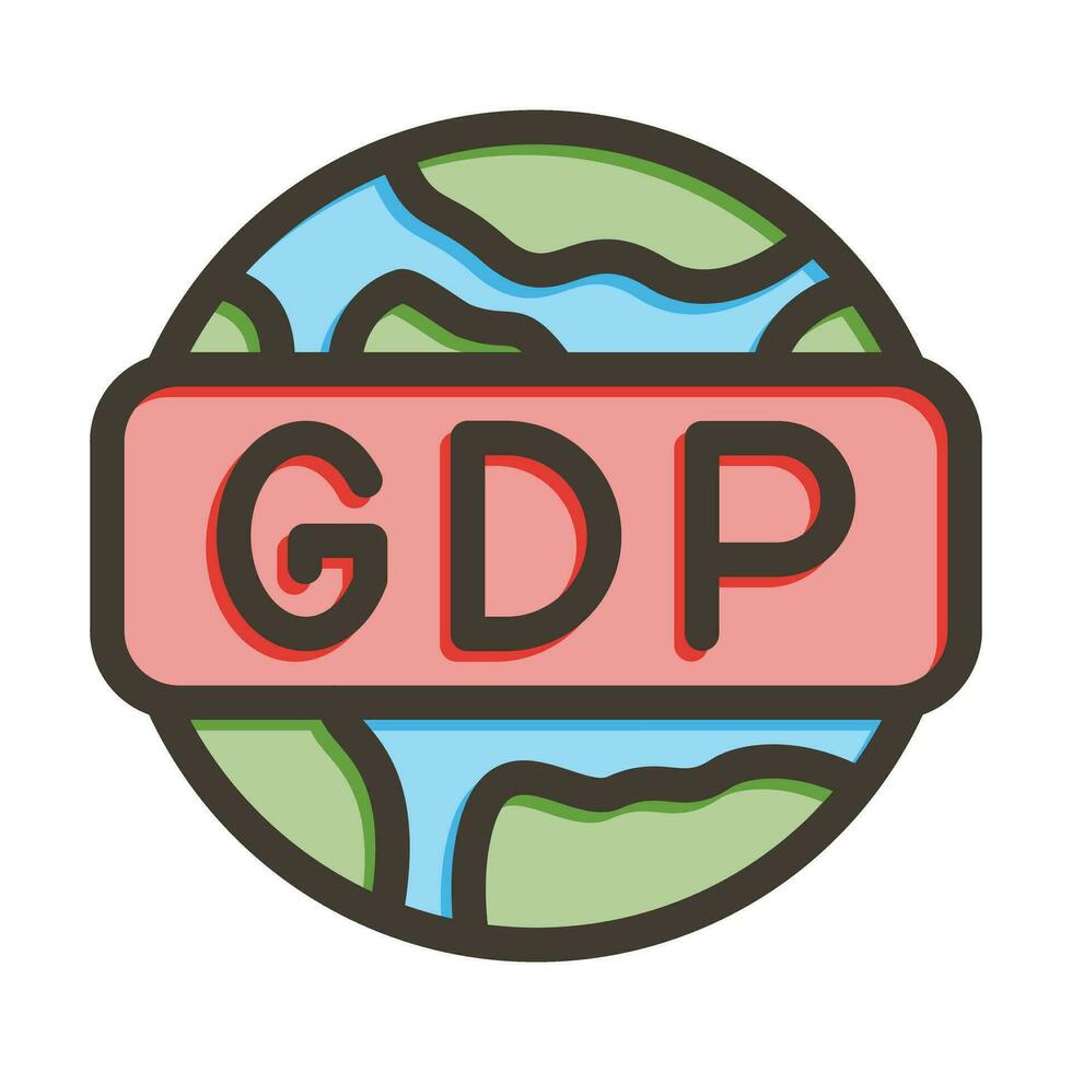 gdp Vektor dick Linie gefüllt Farben Symbol zum persönlich und kommerziell verwenden.