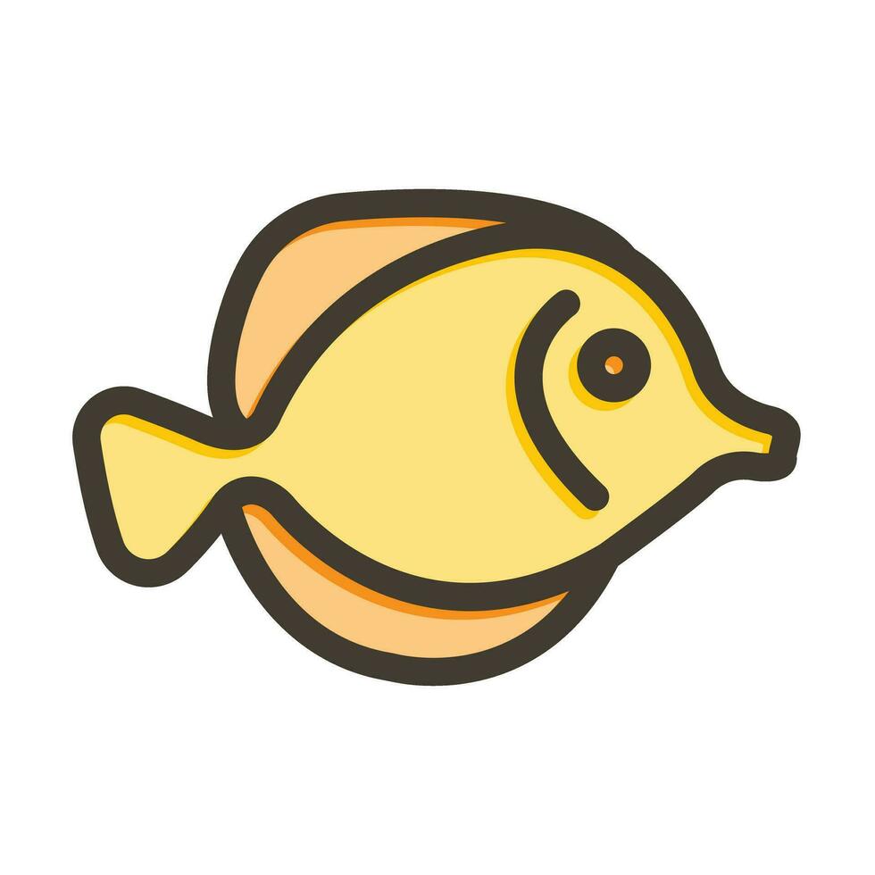 Falterfisch Vektor dick Linie gefüllt Farben Symbol zum persönlich und kommerziell verwenden.