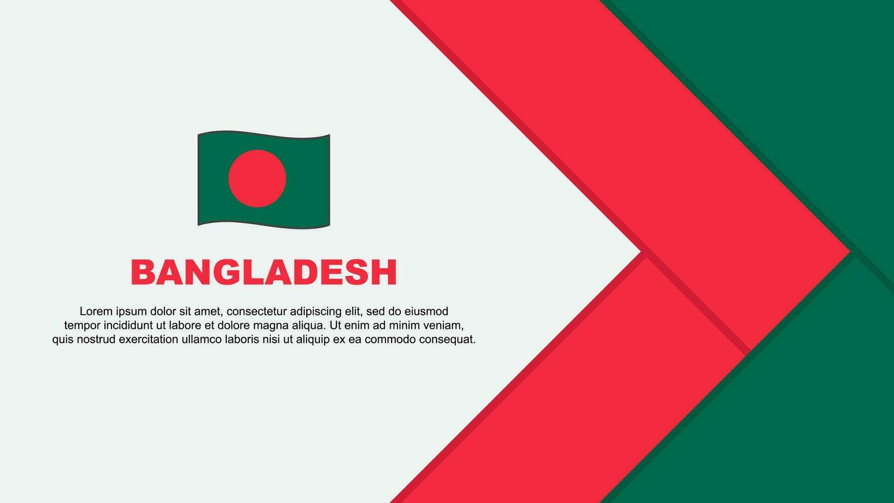 bangladesh flagga abstrakt bakgrund design mall. bangladesh oberoende dag baner tecknad serie vektor illustration. bangladesh tecknad serie