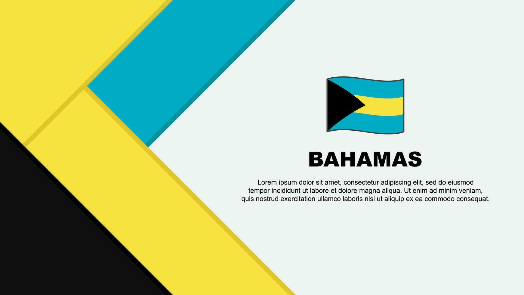 Bahamas Flagge abstrakt Hintergrund Design Vorlage. Bahamas Unabhängigkeit Tag Banner Karikatur Vektor Illustration. Bahamas Illustration