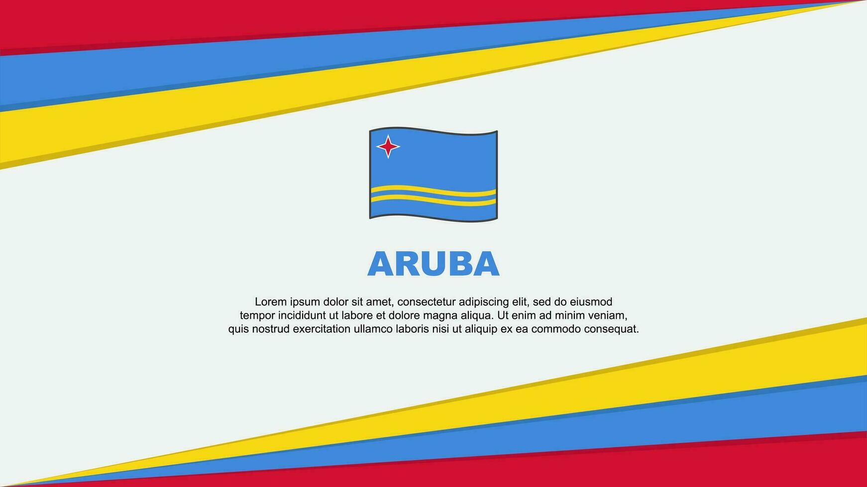 aruba flagga abstrakt bakgrund design mall. aruba oberoende dag baner tecknad serie vektor illustration. aruba design