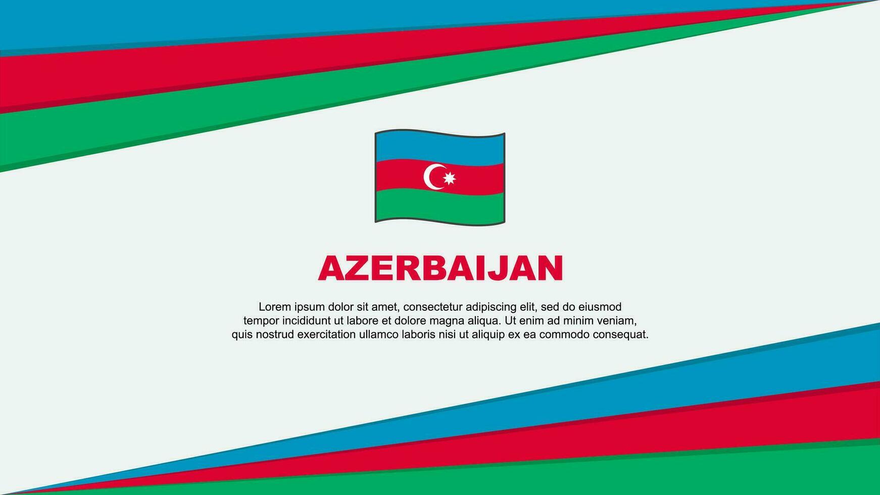 azerbaijan flagga abstrakt bakgrund design mall. azerbaijan oberoende dag baner tecknad serie vektor illustration. azerbaijan design