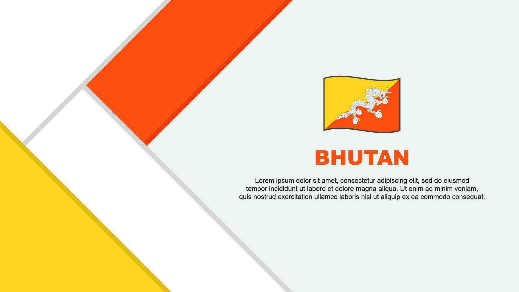 bhutan flagga abstrakt bakgrund design mall. bhutan oberoende dag baner tecknad serie vektor illustration. bhutan illustration