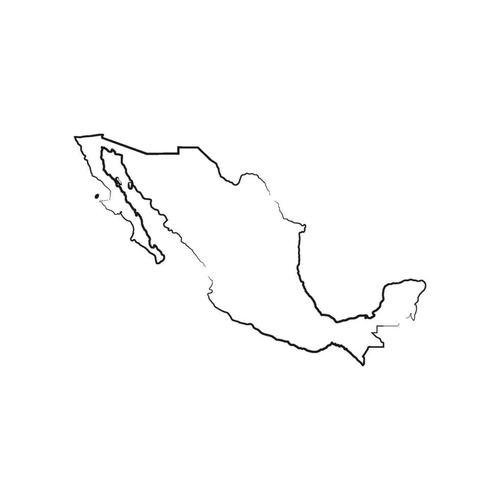 Karta av mexico ikon vektor