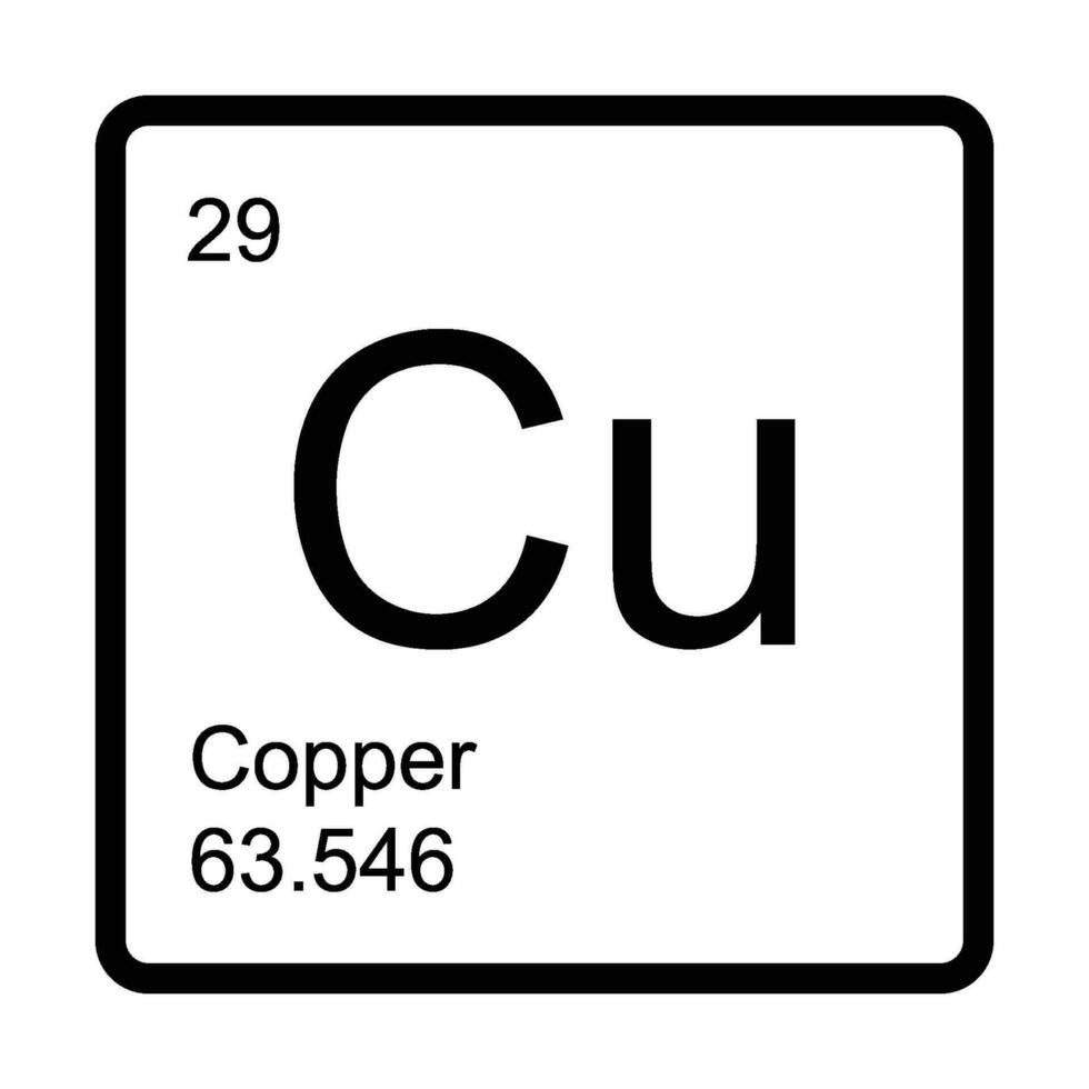 Kupfer Symbol Vektor