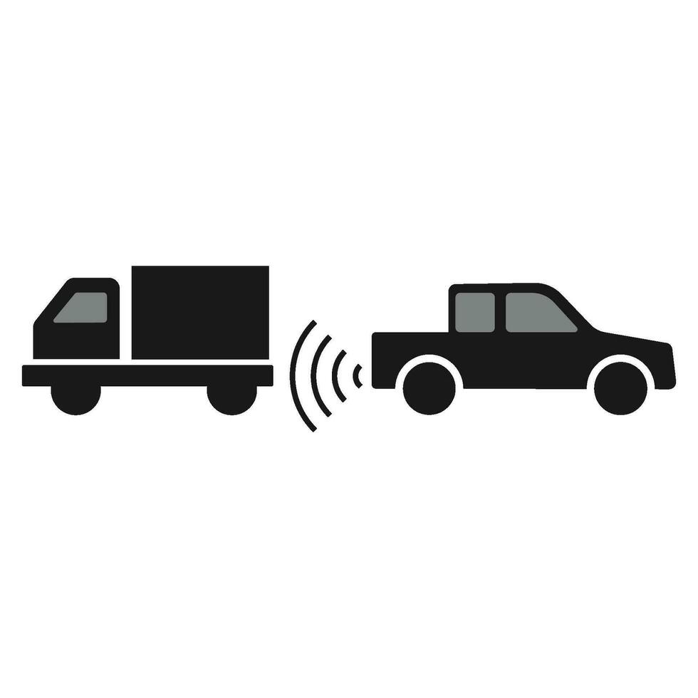 Auto Parkplatz Sensor Signal Symbol Vektor