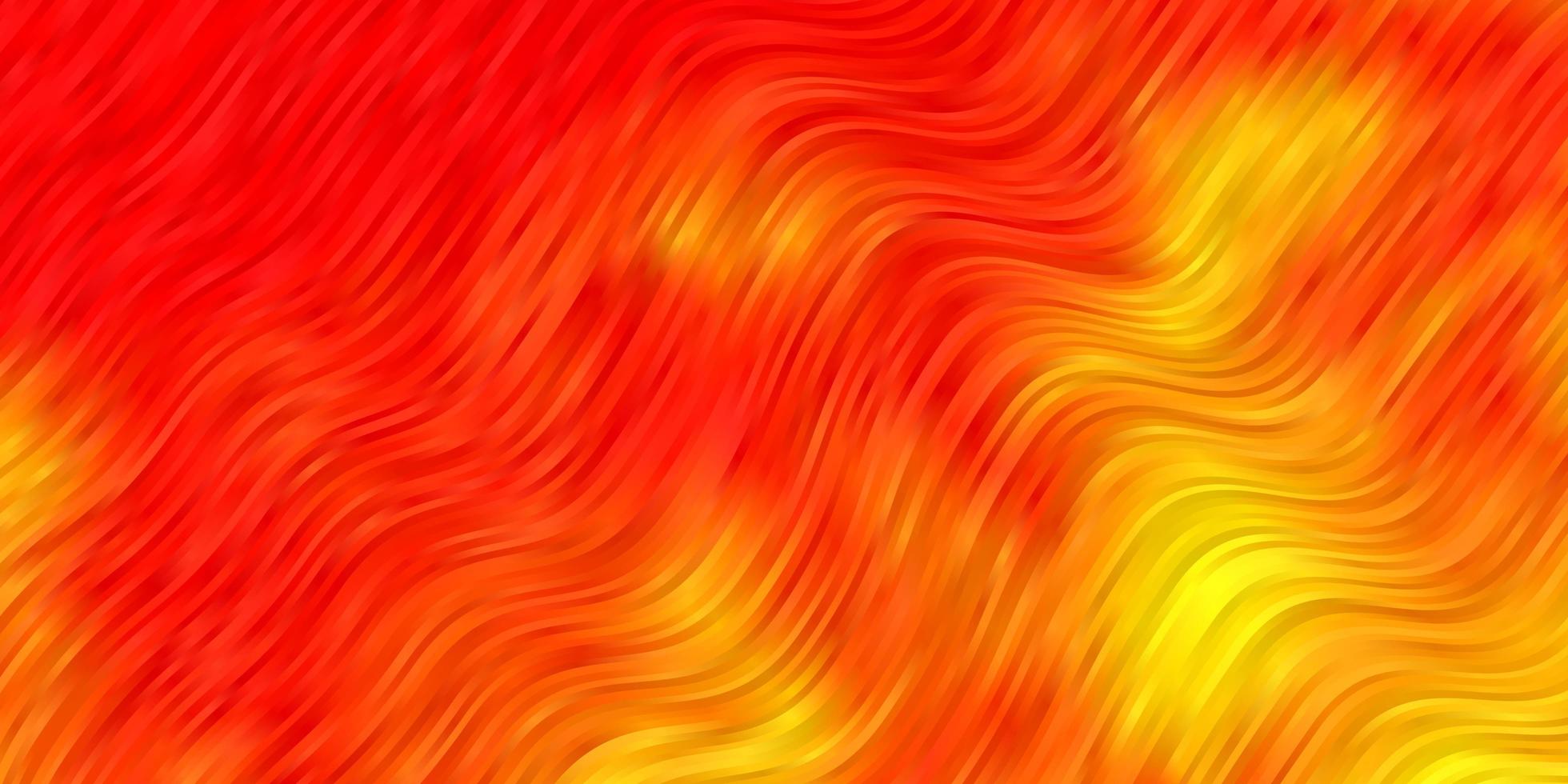 ljus orange vektor bakgrund med kurvor.