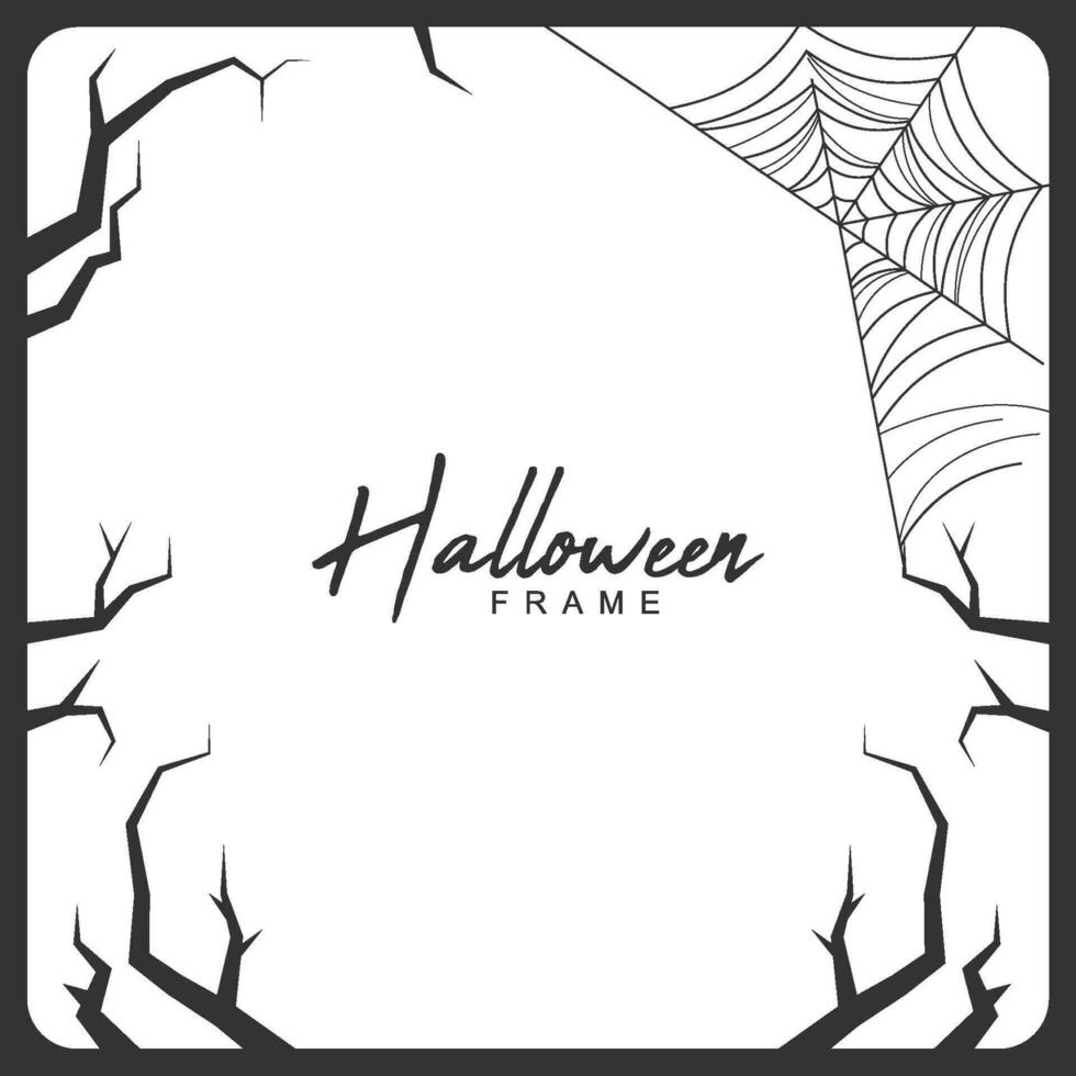 Halloween Rahmen Rand Silhouette mit Halloween Elemente vektor