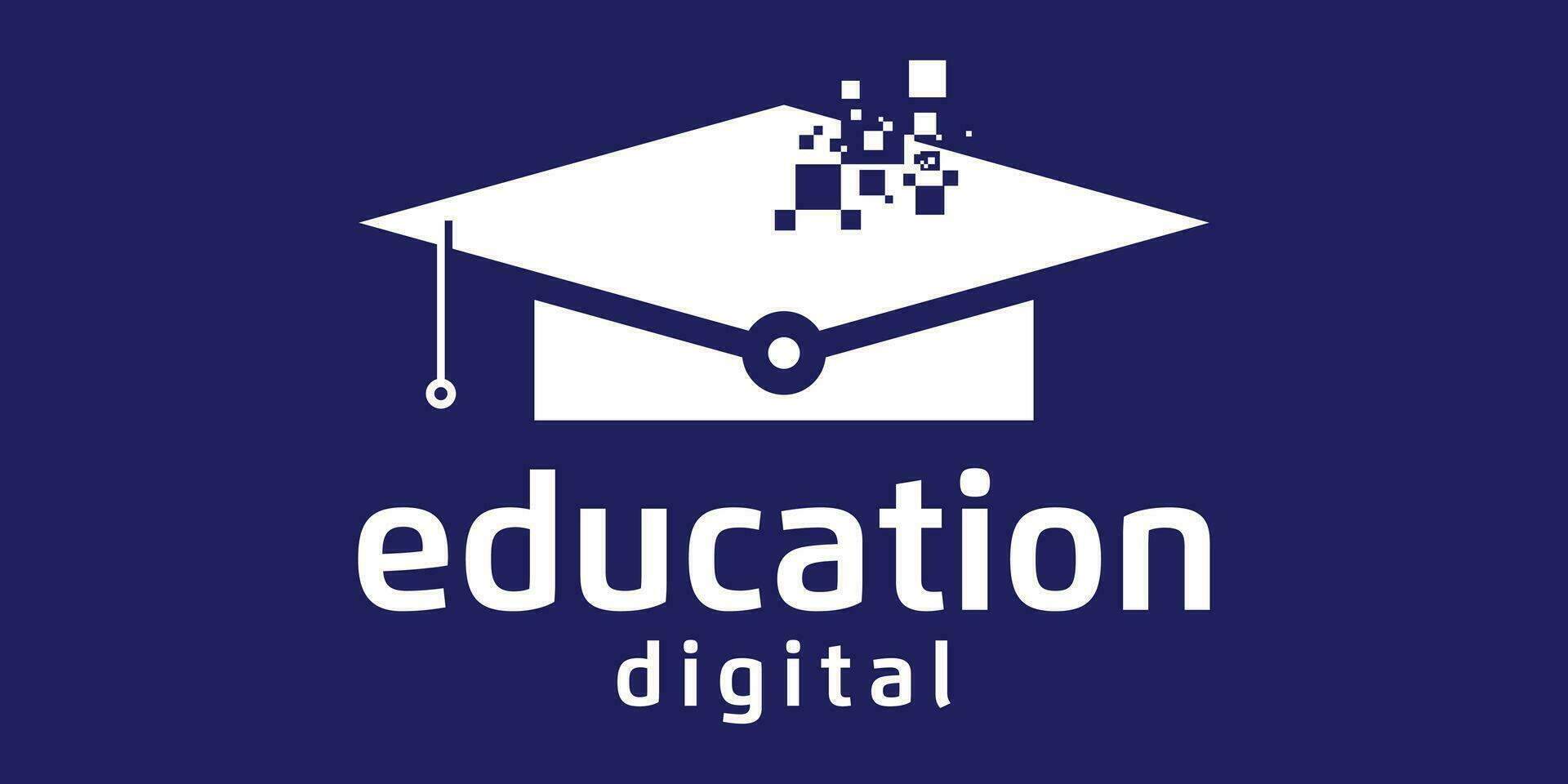 modern Digital Bildung Logo Symbol Vektor Illustration