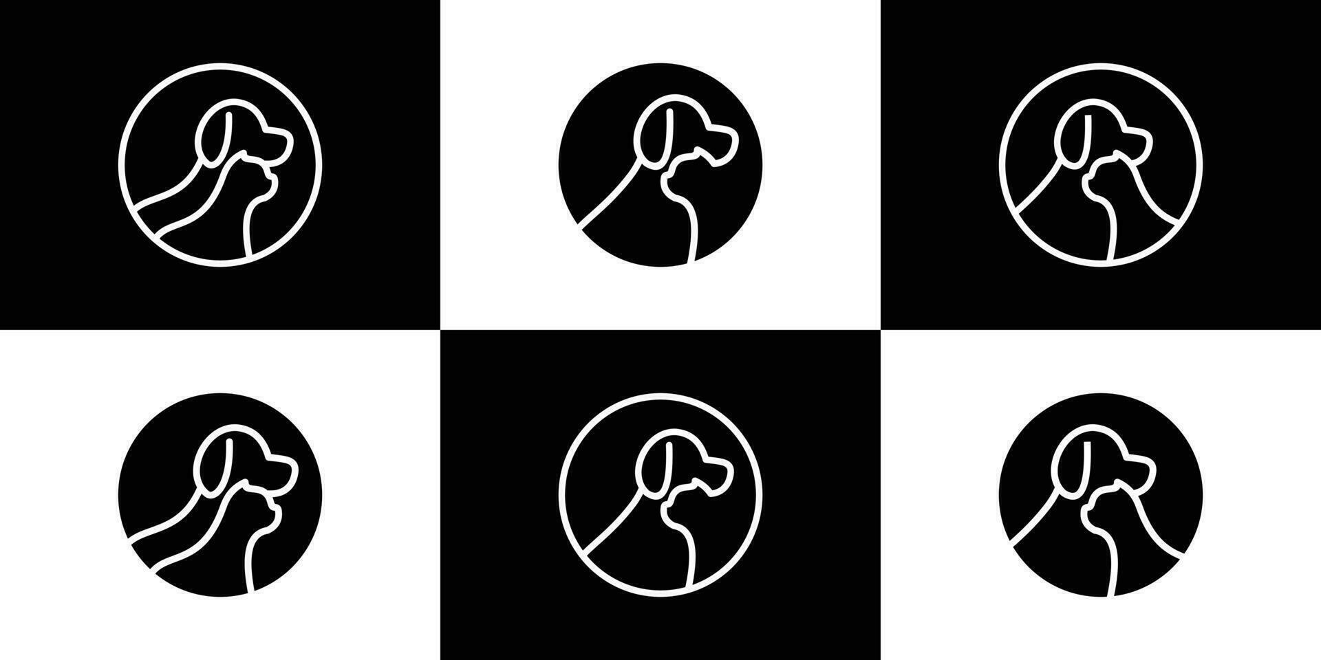Logo Tier Haustier Linie Design Symbol Vektor Illustration