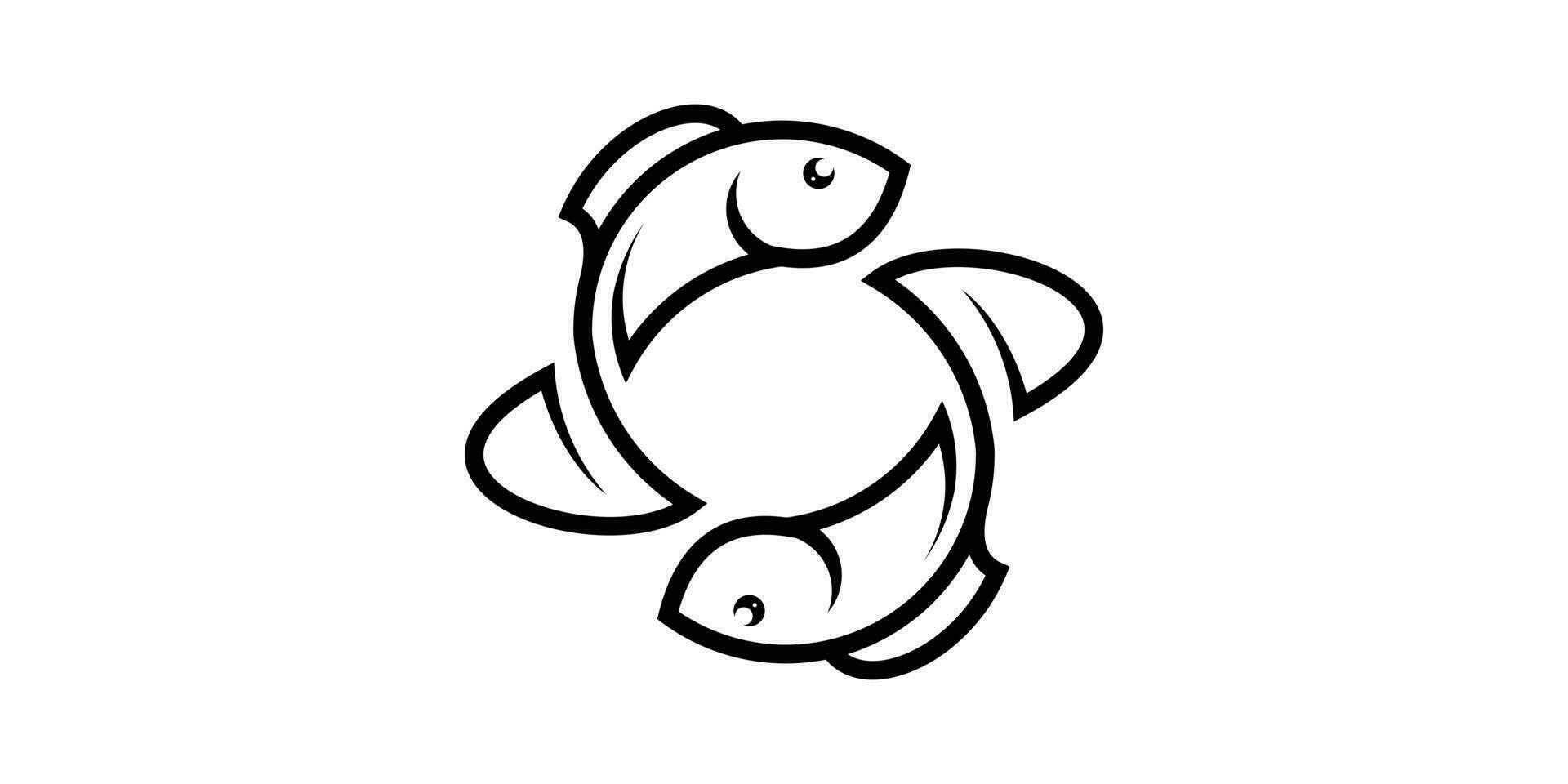 kreativ Lachs Logo Design Symbol Illustration vektor