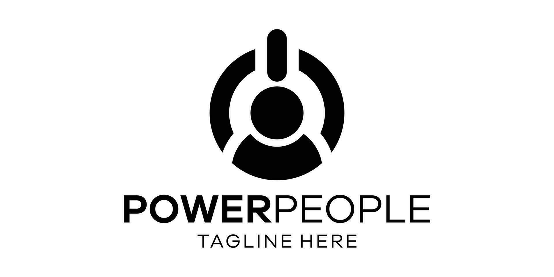 logotyp kraft och människor design vektor illustration