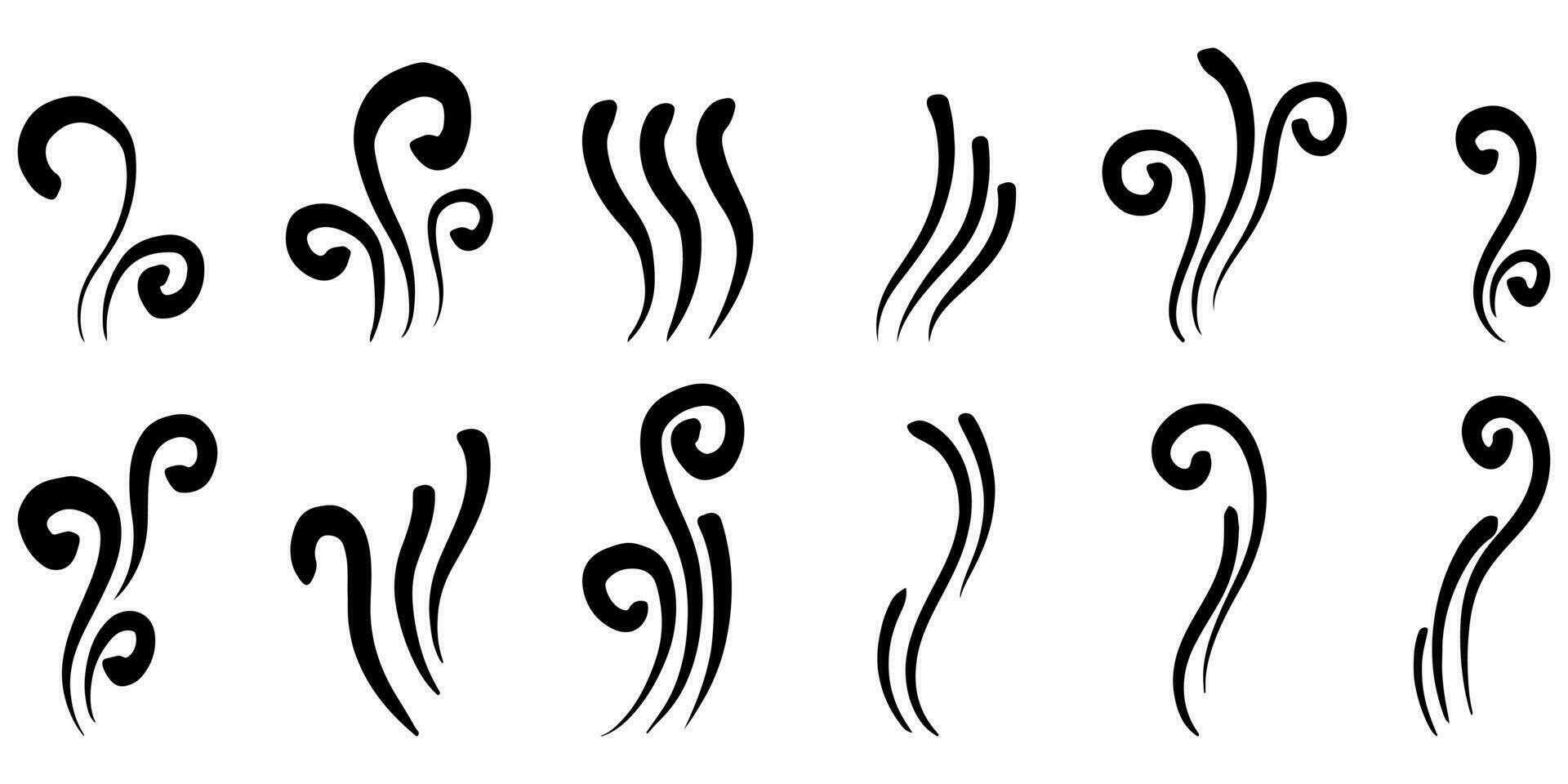 klotter skiss stil av rök symbol dragen illustration för begrepp design. vektor
