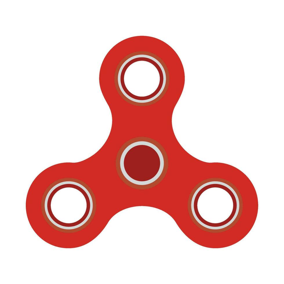 Spinner zappeln Hand. Spinner Spielzeug Anti betonen, Entspannung und Drehung, Vektor Illustration