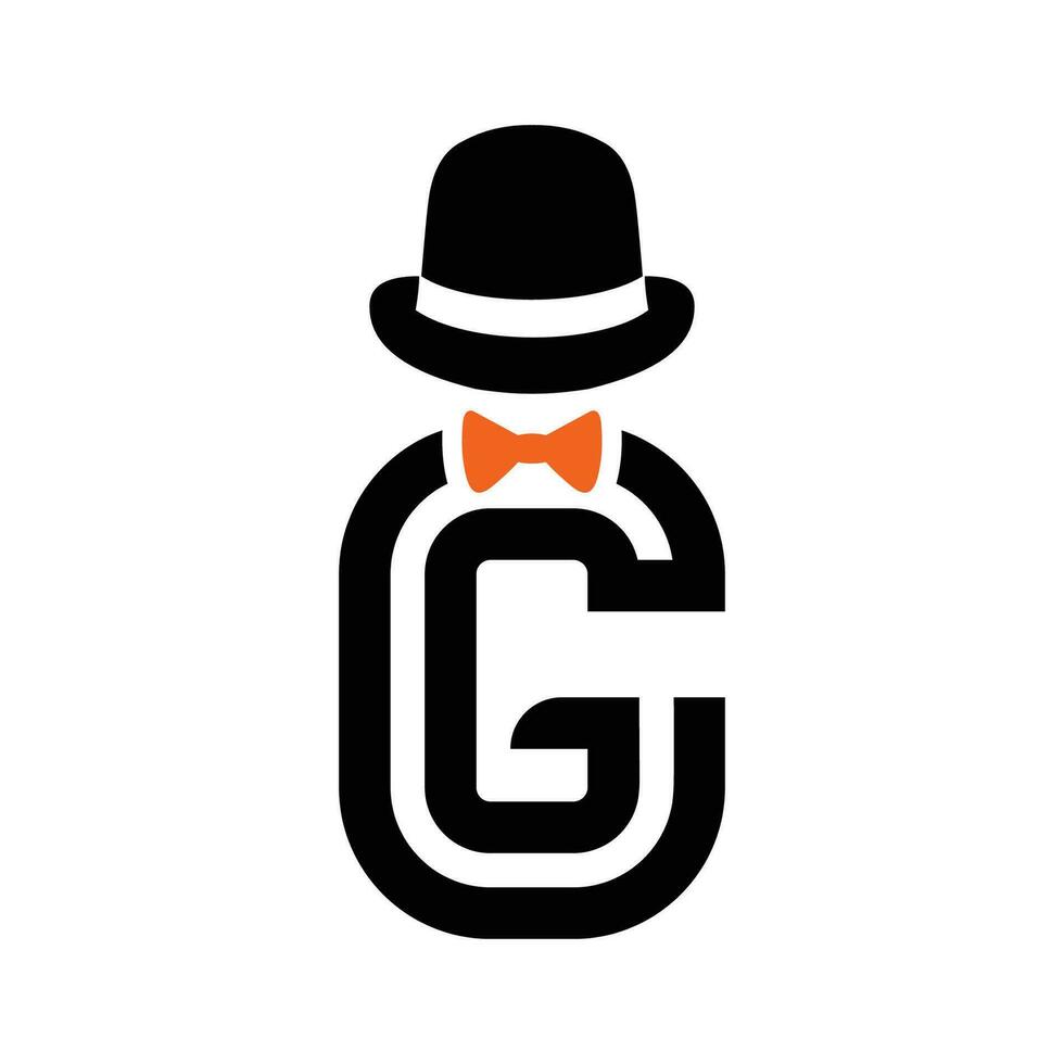 Gentleman Logo Vorlage, Gentleman Symbol Vektor