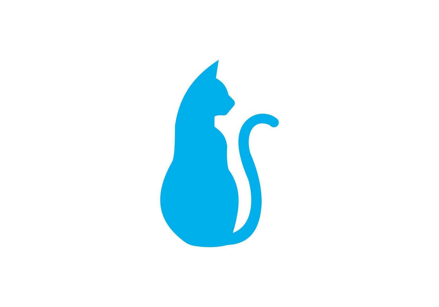 detta är en katt logotyp design för din företag vektor