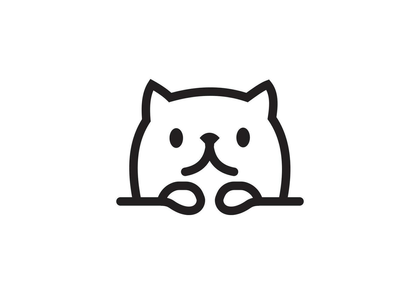detta är en katt logotyp design för din företag vektor
