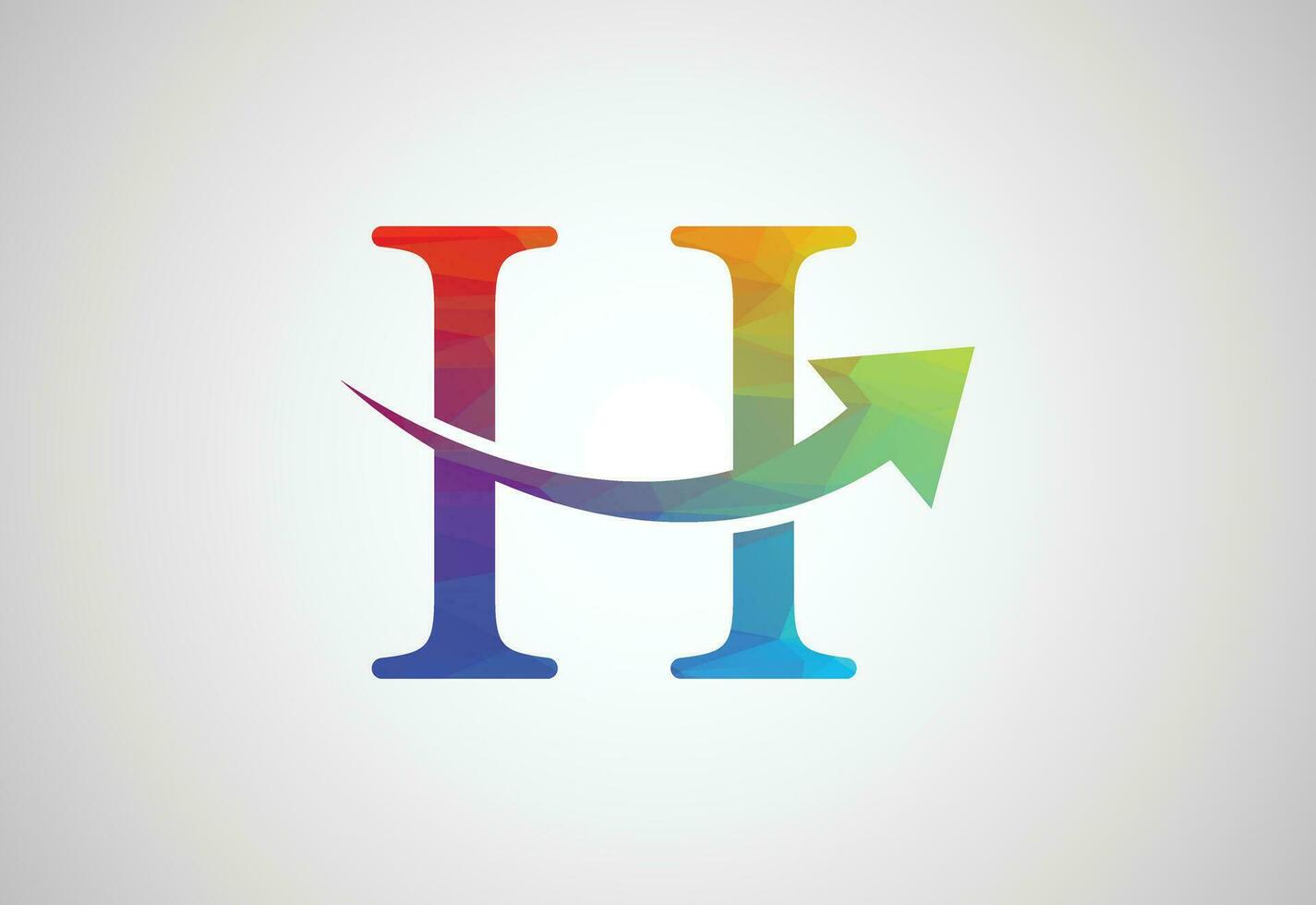 niedrig poly und Brief h Logo Design Vorlage, Vektor Illustration