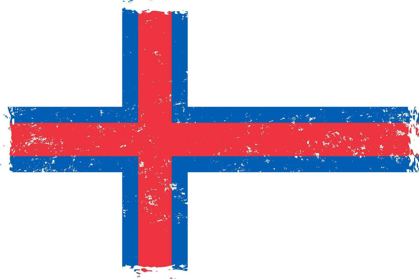 faroe öar flagga grunge bedrövad stil vektor