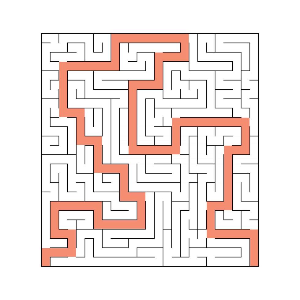 abstraktes Labyrinth. Spiel für Kinder und Erwachsene. Vektor-Illustration vektor