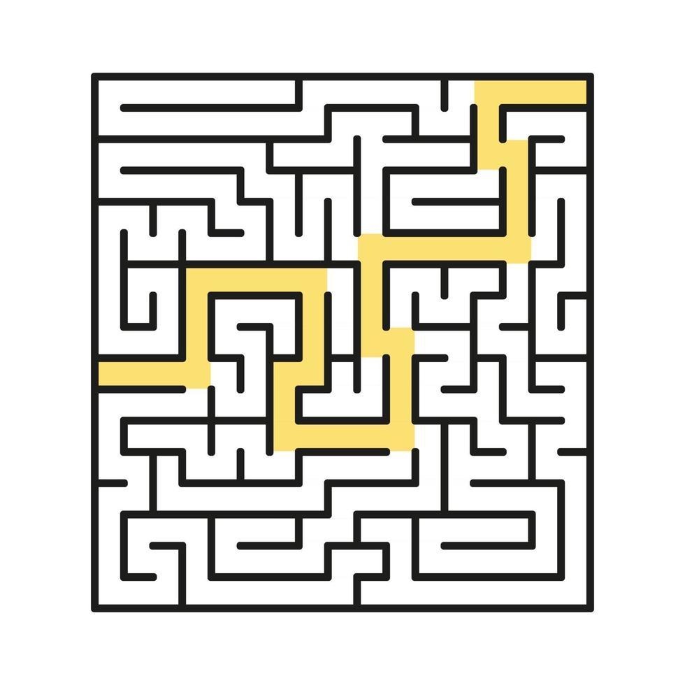 abstraktes Labyrinth. Spiel für Kinder und Erwachsene. Vektor-Illustration vektor