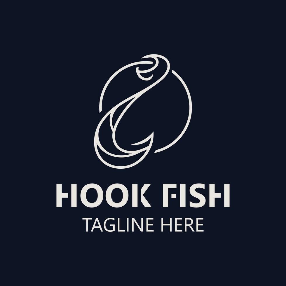 krok fiske logotyp enkel och modern årgång rustik vektor design stil mall illustration