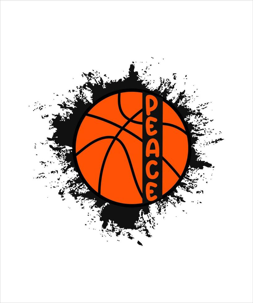 basketboll spel dag logotyp t-shirt design vektor