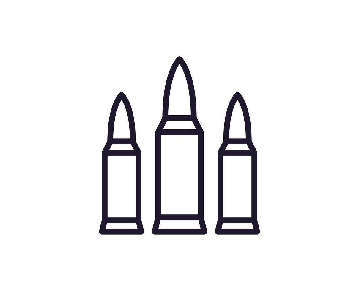 armén linje ikon på vit bakgrund vektor