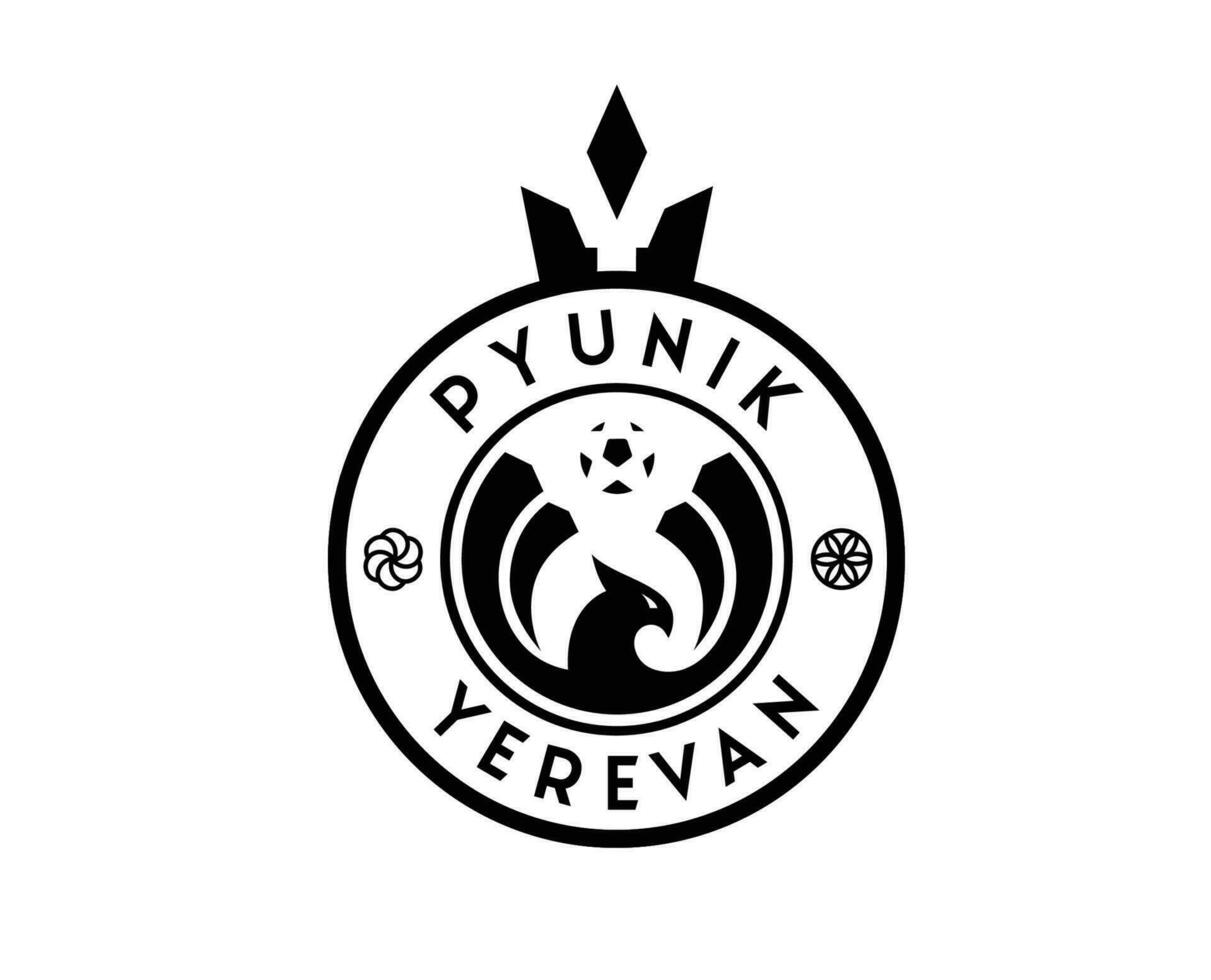 fc pyunik erevan klubb logotyp symbol svart armenia liga fotboll abstrakt design vektor illustration