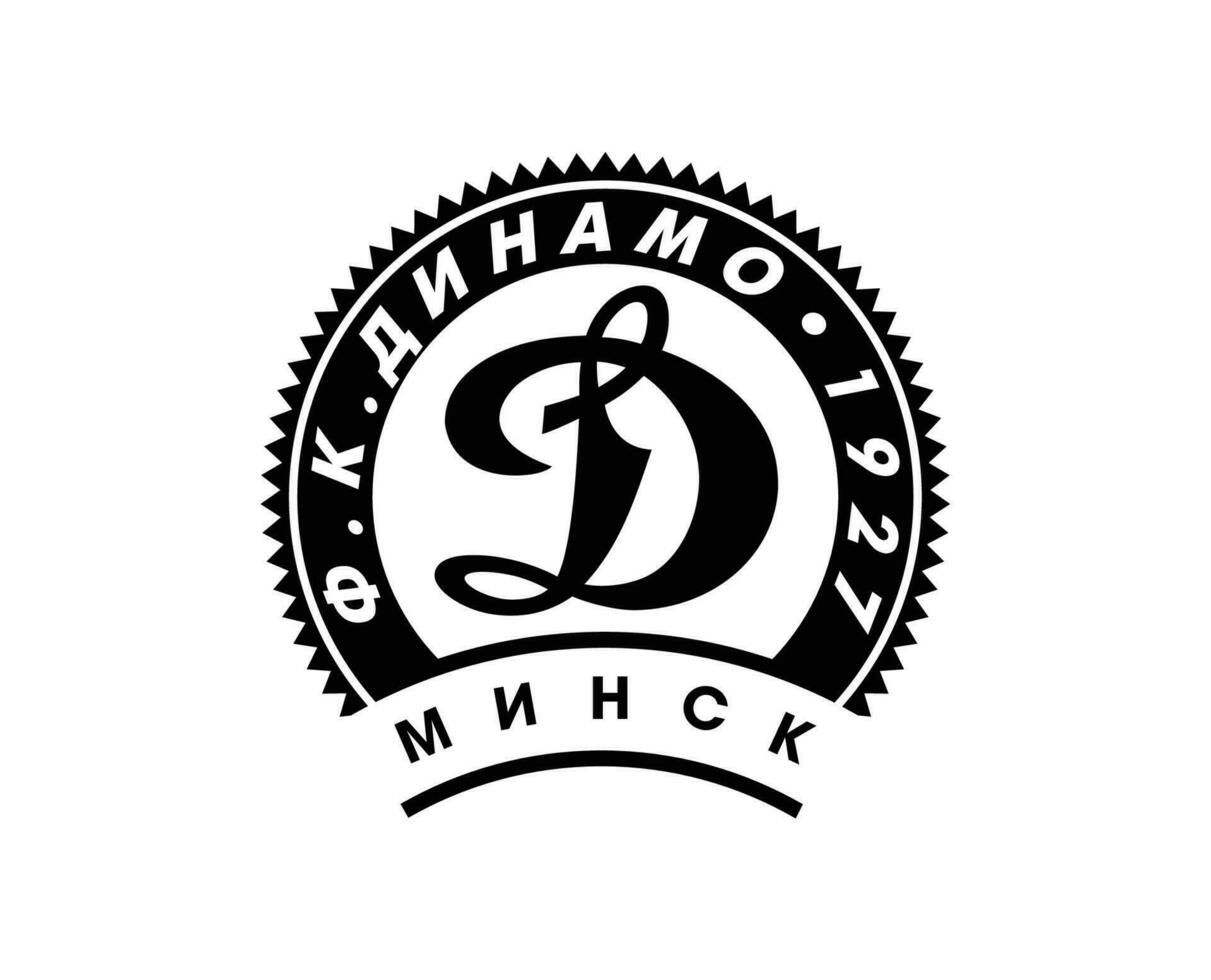 fk Dynamo Minsk Verein Symbol Logo schwarz Weißrussland Liga Fußball abstrakt Design Vektor Illustration