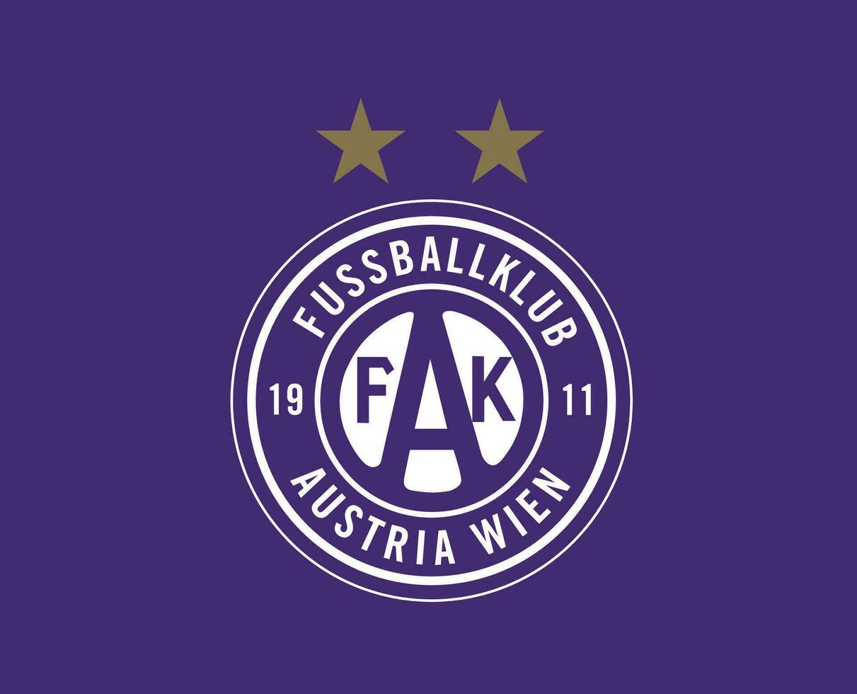 fk österrike wien klubb logotyp symbol österrike liga fotboll abstrakt design vektor illustration med lila bakgrund