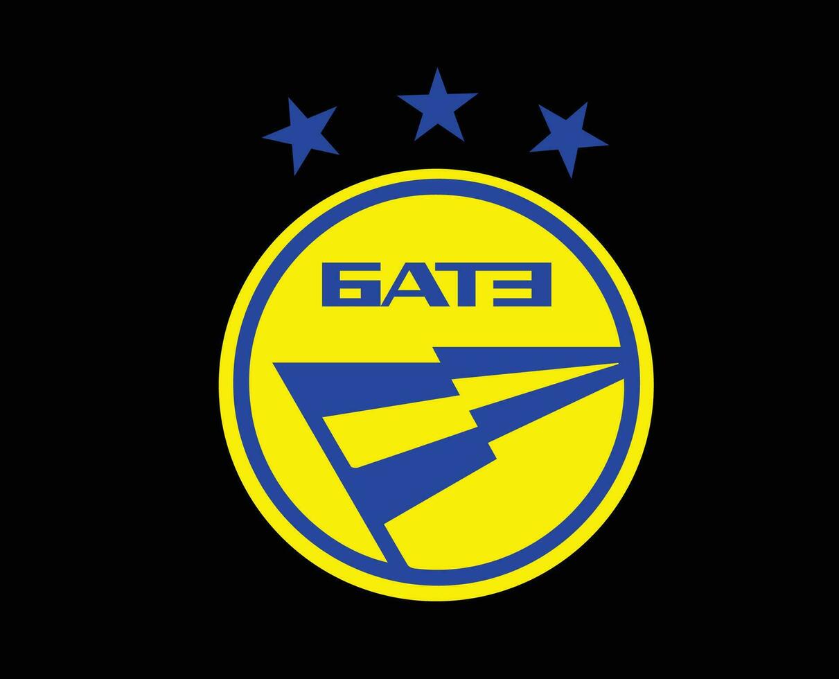 fk bate borisov logotyp klubb symbol Vitryssland liga fotboll abstrakt design vektor illustration med svart bakgrund