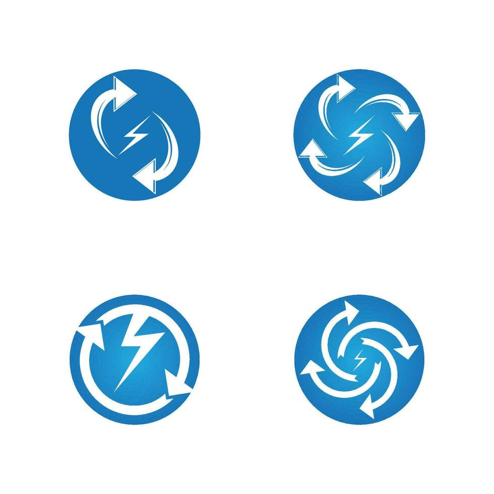 återvinna kraft logotyp vektor mall illustration