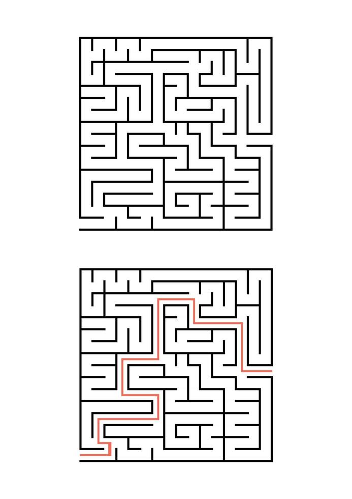 abstraktes Labyrinth. Spiel für Kinder und Erwachsene. Vektor-Illustration vektor