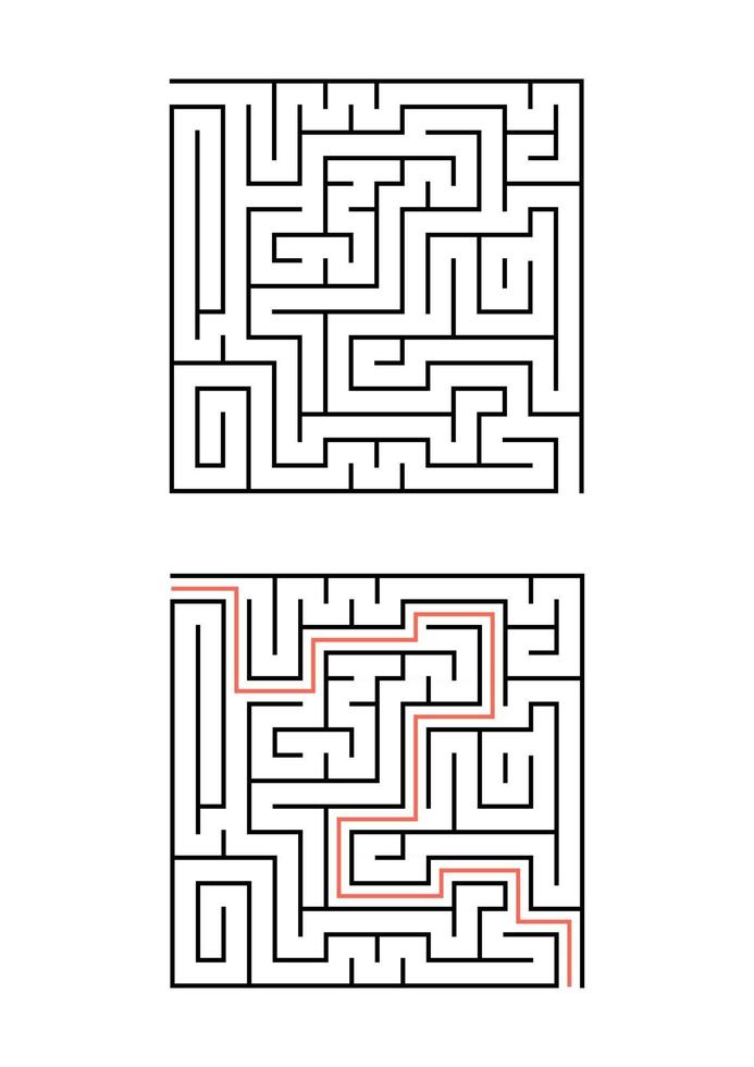 abstraktes Labyrinth. Spiel für Kinder und Erwachsene. Vektor-Illustration vektor