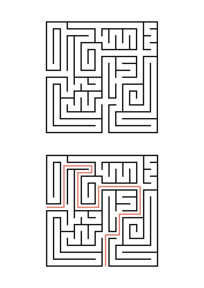 abstraktes Labyrinth. Spiel für Kinder und Erwachsene. Vektor-Illustration vektor