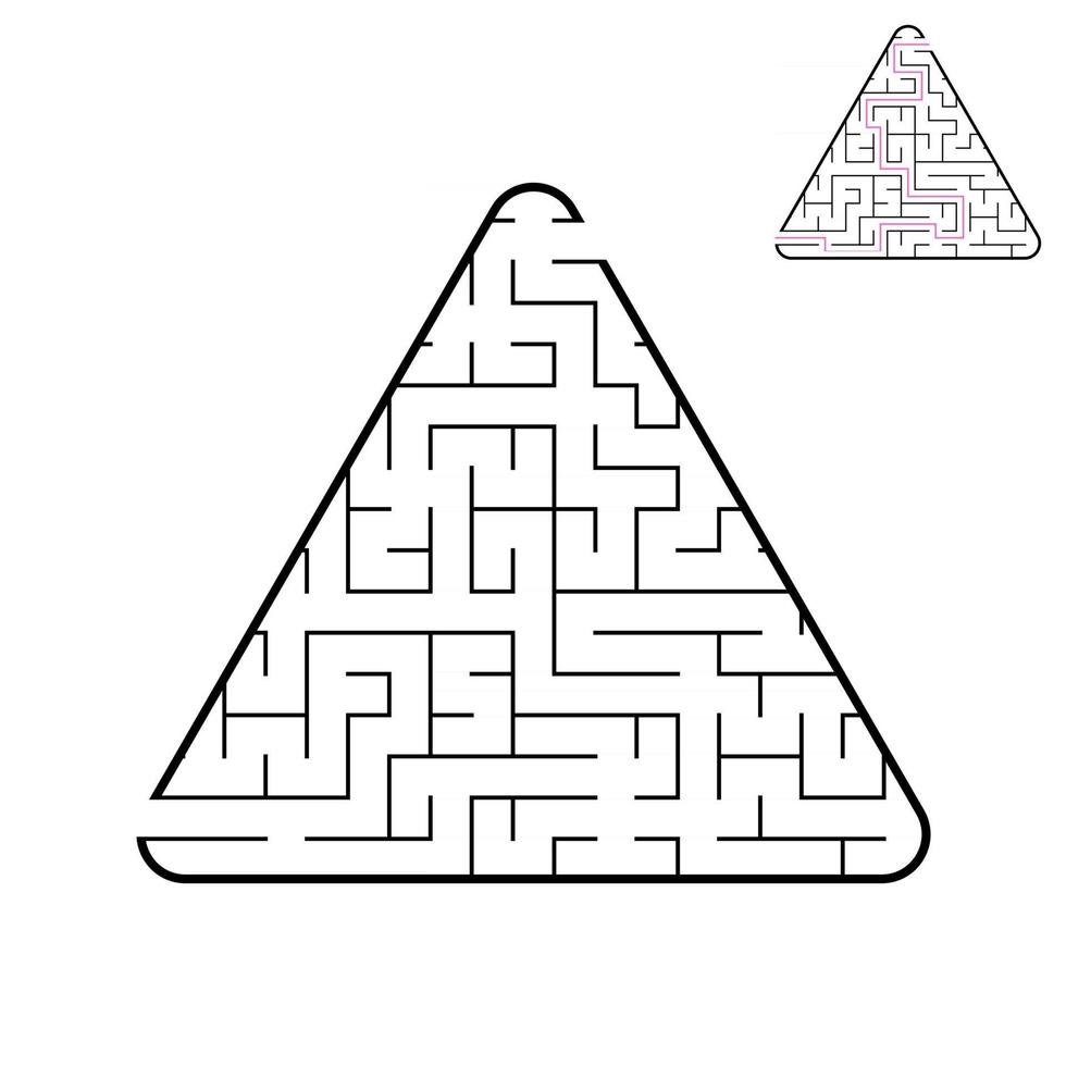 abstraktes Labyrinth. Spiel für Kinder und Erwachsene. Vektor-Illustration vektor