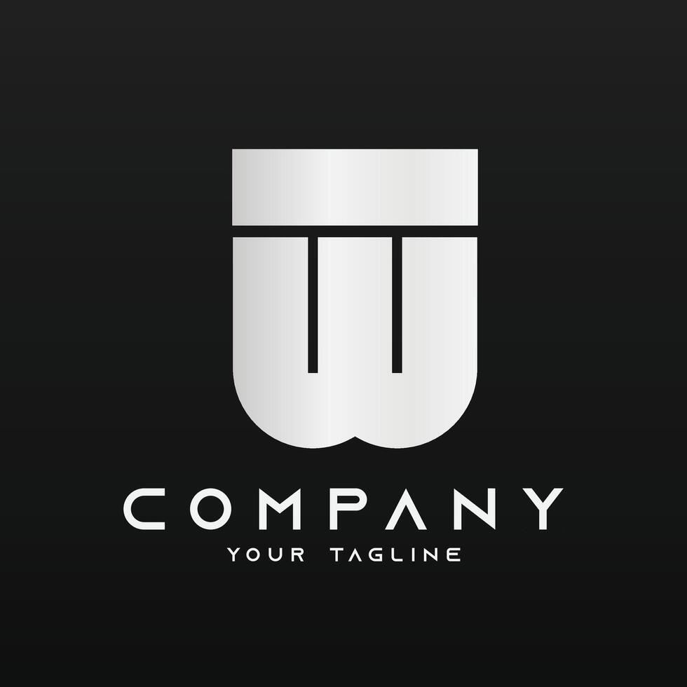 logotyp vektor mall av brev tw eller vikt